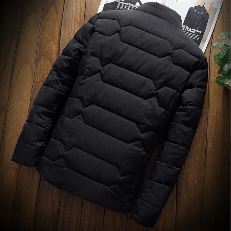 

2021autumn winter New Jacket fashion trend Casual thickened warm cotton-padded clothes Slim baseball coats size Down Warm Jacket