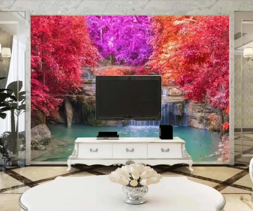 Пользовательские мангровые лужи водопад обои для стен 3d гостиной спальни кухни