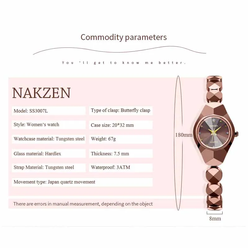 NAKZEN Quartz Women Watches Luxury Diamond Wristwatch Life Waterproof Clock Montre Femme Gifts for Women Casual Relojes De Mujer enlarge