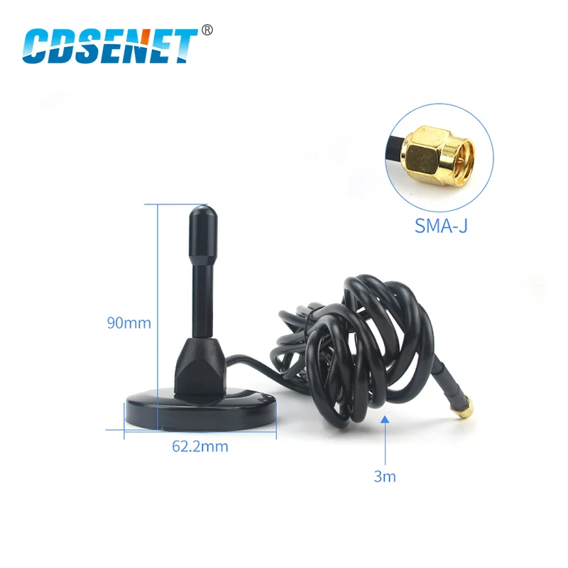 3M Feeder External Cable Sucker Omnidirectional Wifi Antenna Aeria Antenna SMA-J High Gain 5dbi Magnetic Base TX2400-TB-300