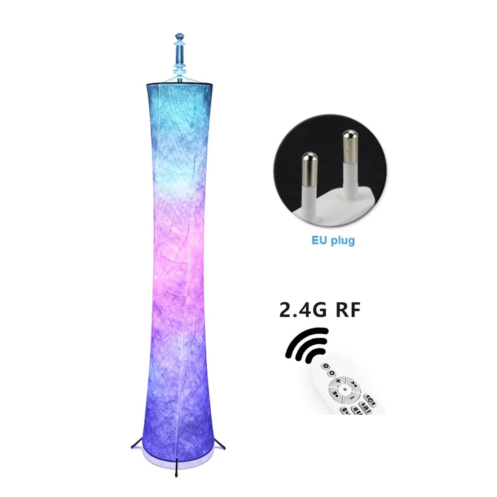 

LED Floor Lamp RGB Color Changing 2.4G With Remote Control Home Decor Bedroom Slim Waist Modern Party Living Room Hotel Romantic