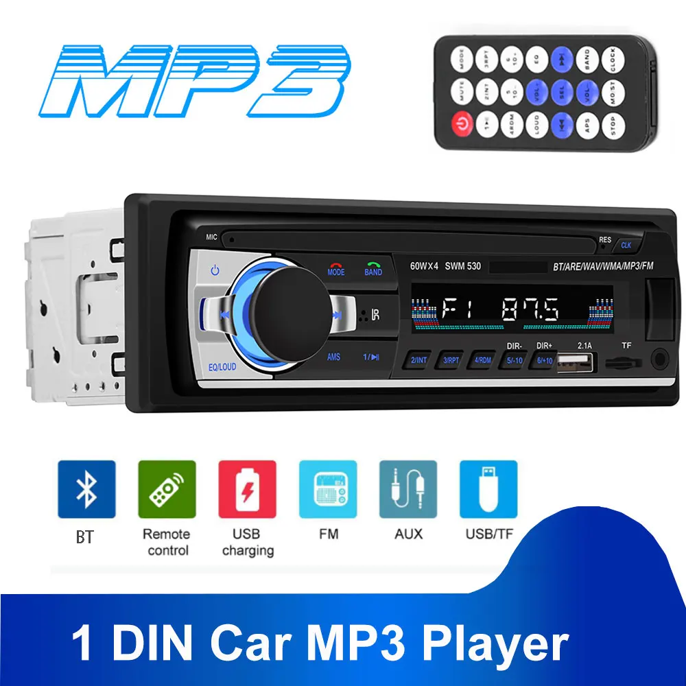 

12V Dual USB Car Radio Stereo Player Charger Auto Audio Bluetooth-Compatible SWC Remote SD Card Machine Reader car mp3 player