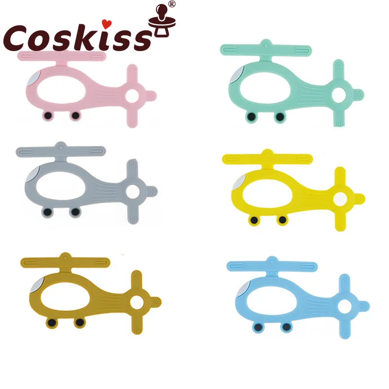 

Coskiss Baby Silicone Aircraft Shape Animal Teether Teething Airplant Bead For DIY Nursing Necklace Pendant Accessories Toy