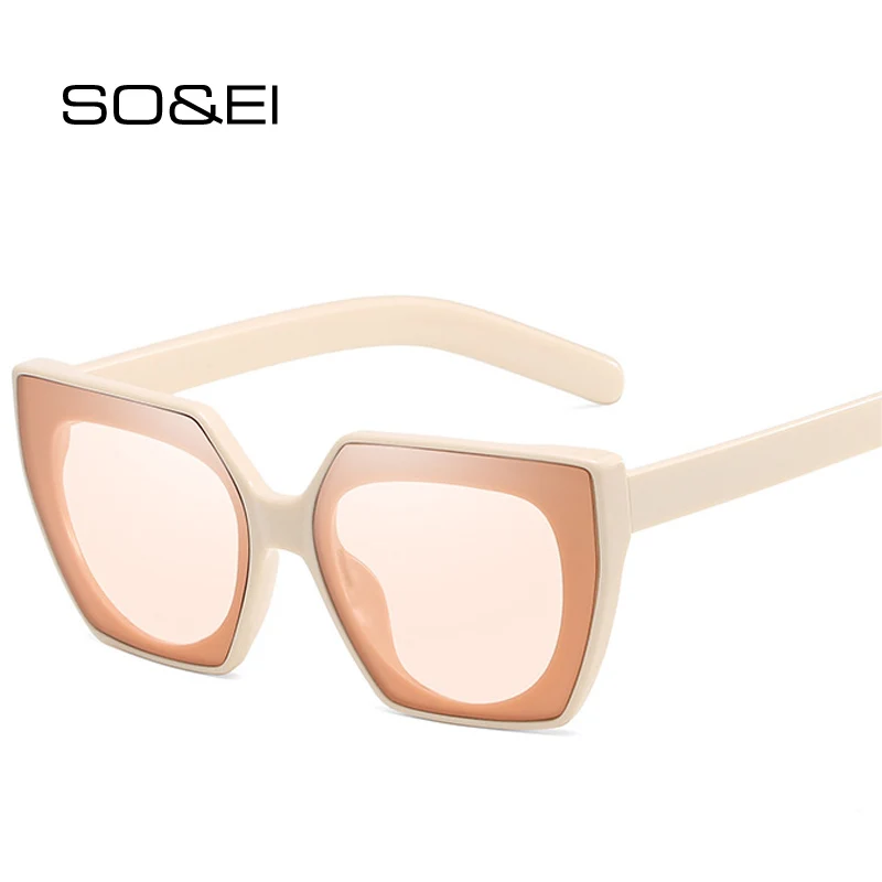 SO & EI модные популярные женские солнцезащитные очки кошачий глаз Затемненные