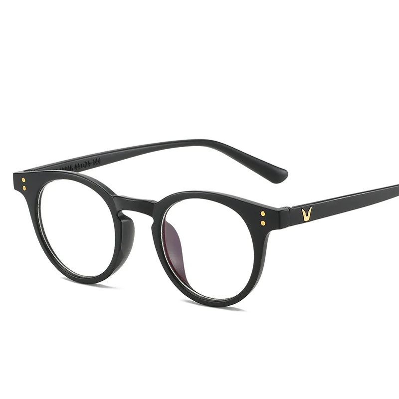 Черная оправа плоские светильник очки простые тонкие в стиле ретро женские