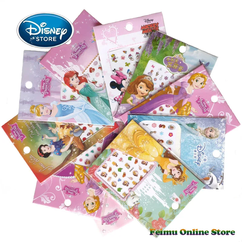 5 шт./компл. Disney платье принцессы для девочки наклейки ногтей Холодное сердце 2