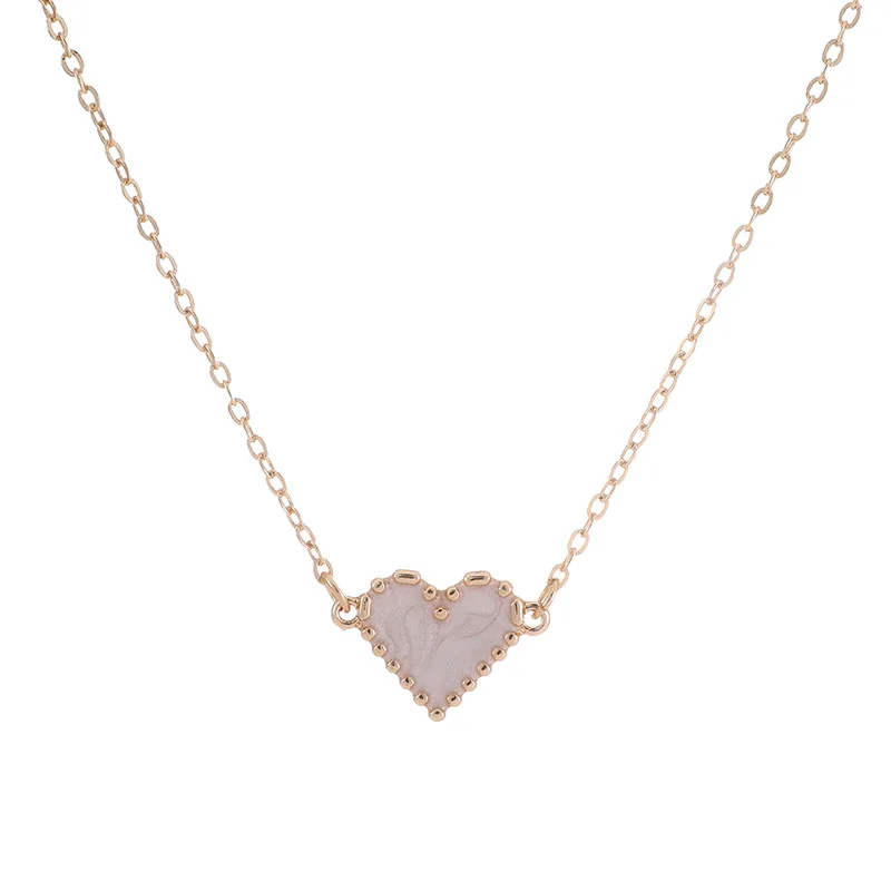 

Винтажное золотое ожерелье-чокер для женщин, эмаль, сердце, ожерелье с подвеской в стиле бохо, ювелирное изделие