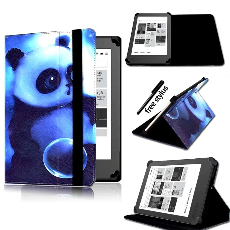 KK&LL для 2013 Kobo Aura " /NEW Aura Edition 2 6" eReader планшет-Кожаная подставка для планшета Folio Smart Cover чехол+ стилус
