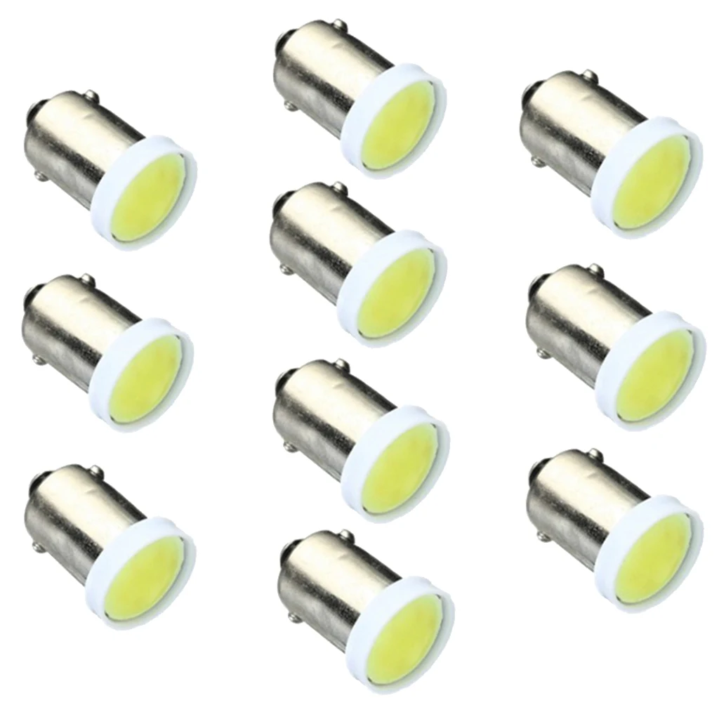 

10 Pcs BA9S COB LED Bulbs T4W 363 T11 Car Dashhboard/Side/Meter/Reading/Dome/License plate Light Side Wedge Bulbs COB Chip