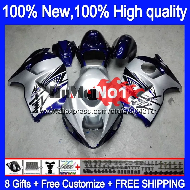 

Корпус для SUZUKI Hayabusa GSXR-1300 GSXR 1300 27MC.032GSXR1300 1996 1997 1998 1999 2000 96 97 98 99 01 обтекатель серебристо-синий