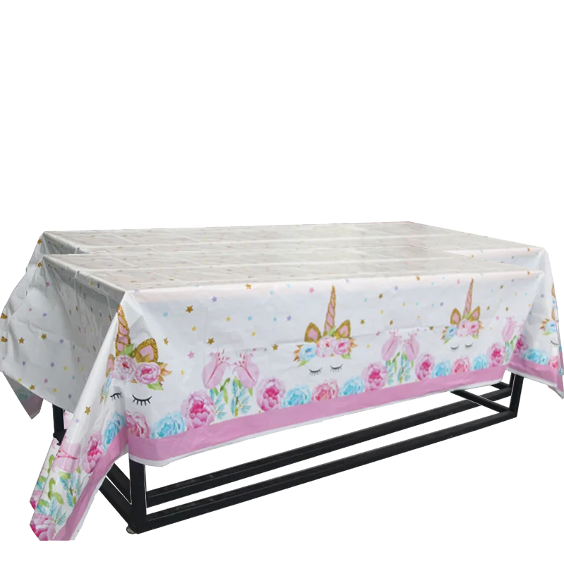 Единорог вечерние принадлежности для детей первый день рождения Декор бумажные