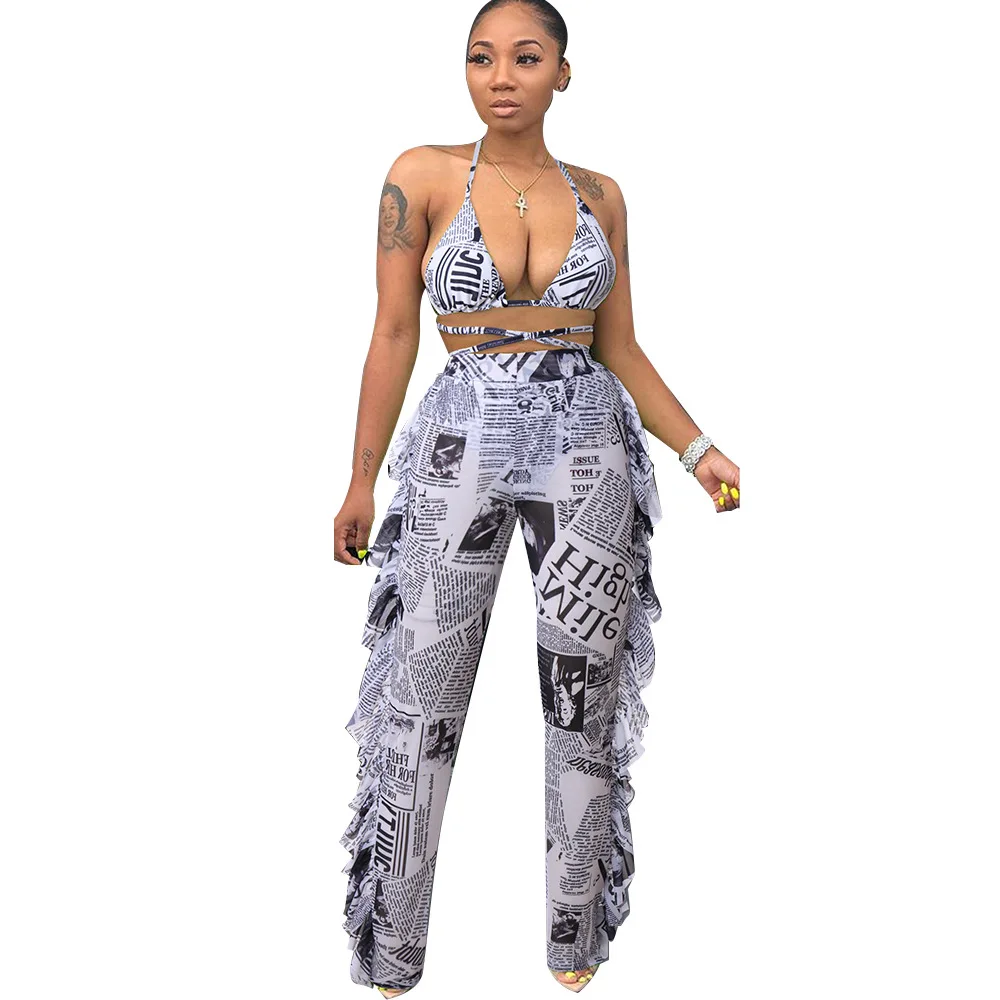 2020 весенние летние женские комплекты без рукавов на бретельках бандажный