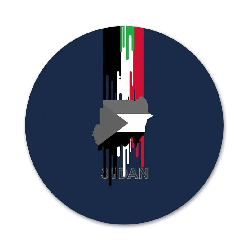 Sudan National flag Icons Pins Badge Decoration Brooches Metal Badges For Backpack 58mm | Дом и сад