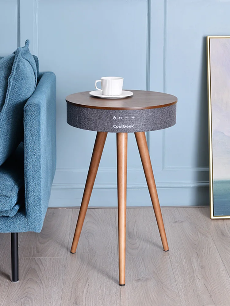 wireless charging mobile phone bluetooth audio 3d surround subwoofer coffee table solid wood bedside cabinet speaker free global shipping