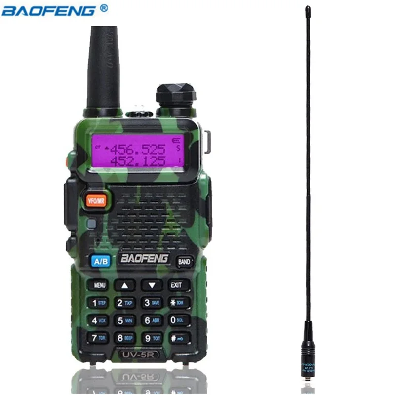 camo 771 anten Baofeng UV-5R Двухдиапазонная VHF/UHF136-174Mhz& 400-520Mhz рация двухстороннее радио Baofeng портативное UV5R Ham портативное CB радио - Цвет: camo 771 anten