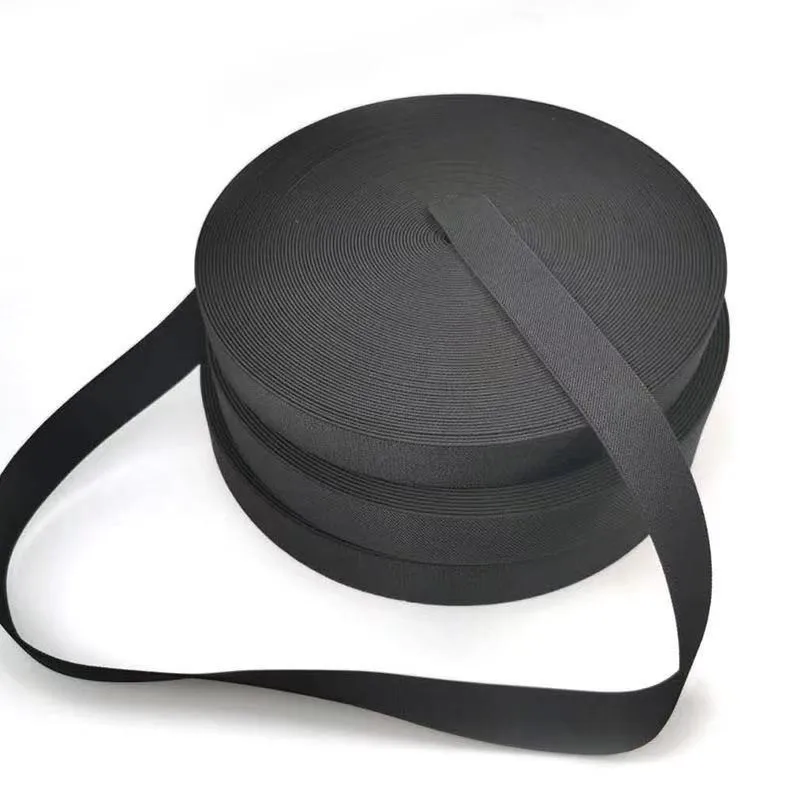 

20/25/30/35/40mm Wide Latex Elastic Band Rope Plain Weave Flat Medium Thickness Trouser Belt Black White Rubber Band Gummiband