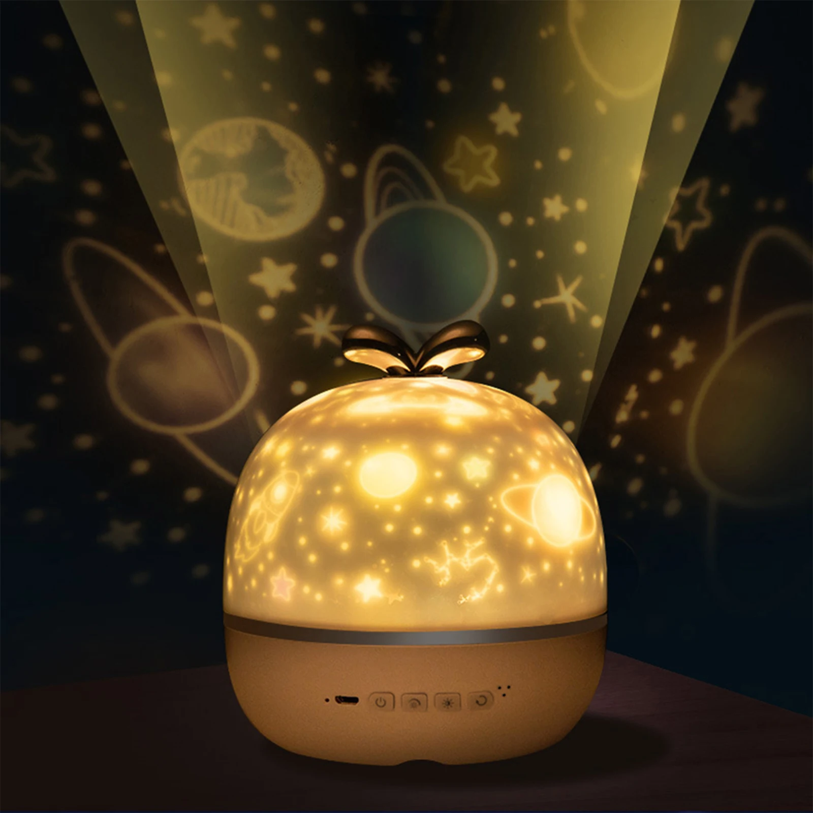 

Projector Night Light with 10 Films for Kids Bedroom Star Sky Romantic Lamp Rotating Nursery Night Light LED Baby Lamp Decor