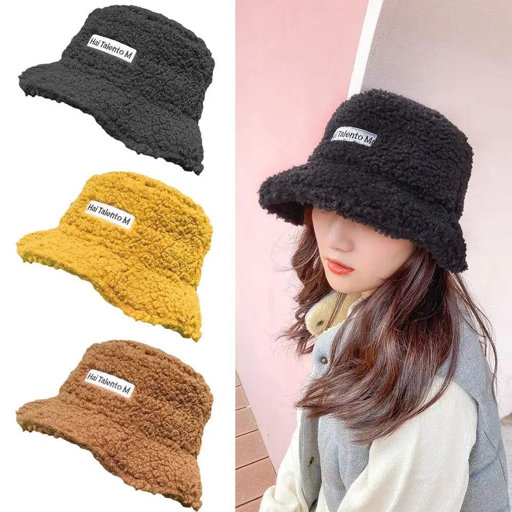 Зимняя шапка ведро из искусственного меха для женщин и девушек модная однотонная