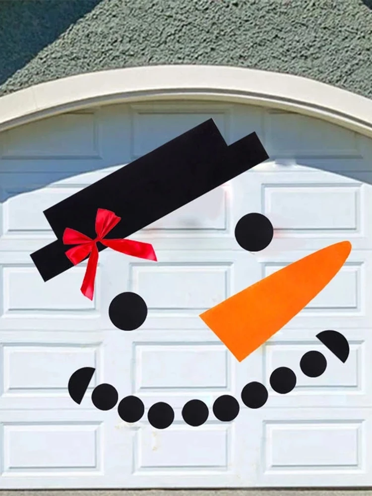 

Наружная дверь гаража «сделай сам», снеговик, Рождественское украшение, новый год 2022, настенное украшение, праздничное бытовое украшение дл...