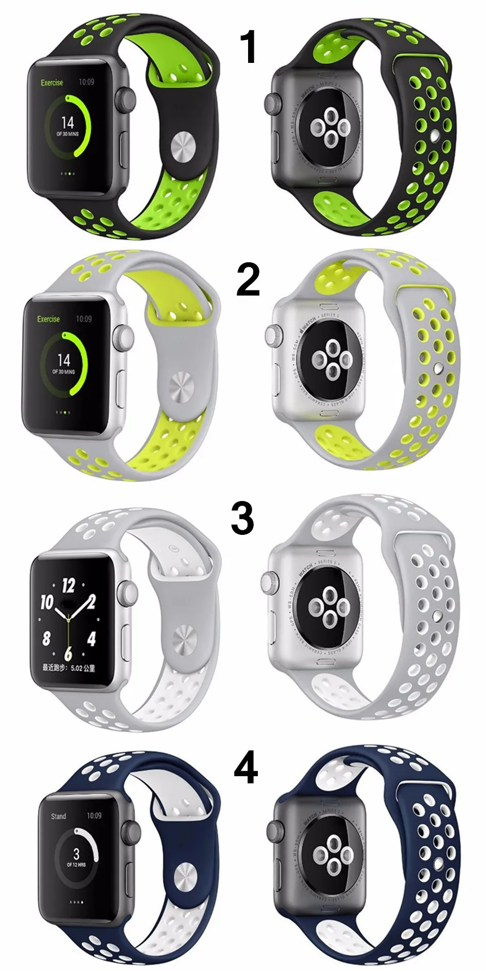 Ремешок Silikon pulseira nato futr apple Uhr 4 группа 42 мм 38 мм iwatch серия 44 мм 40 мм Atmungsaktiv наручная повязка apple uhr