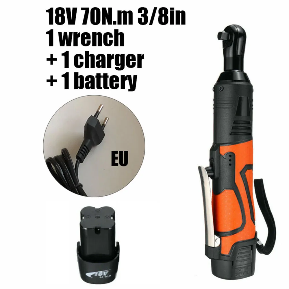Аккумуляторный Электрический ударный гайковерт с трещоткой 18 в 70н. М 3/8 дюйма