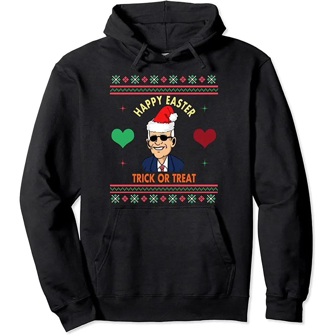 

Happy Easter Trick Or Treat antiJoe Biden funny Christmas Pullover Hoodie
