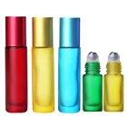 5 X матовое стекло флакон с роликовой крышкой 10 мл эфирное масло парфюмерная баночка емкость для тумана многоразовая портативная дорожная 5cc роликовая бутылка