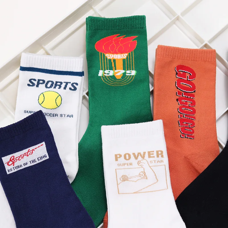 Женские носки с персонажами из мультфильмов фонарь китайские слова буквы