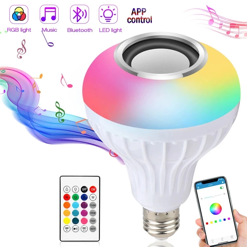E27 Bluetooth динамик RGB фестиваль Шарообразная светодиойдная Лампа 220V умный свет Music