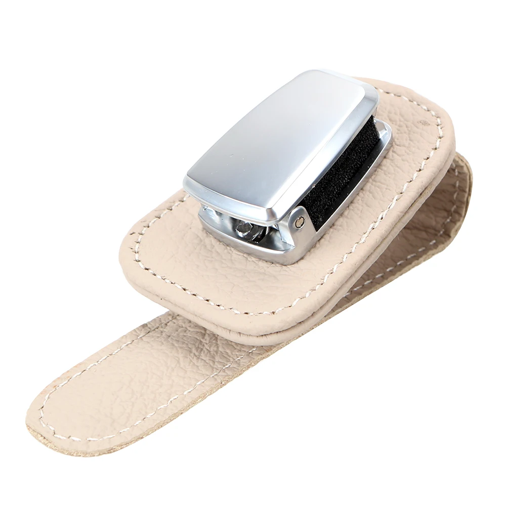

LEEPEE Car Glasses Holder Sun Visor Sunglasses Eyeglasses Clip Storage Holder Glasses Clip Leather Ticket Receipt Clip Universal