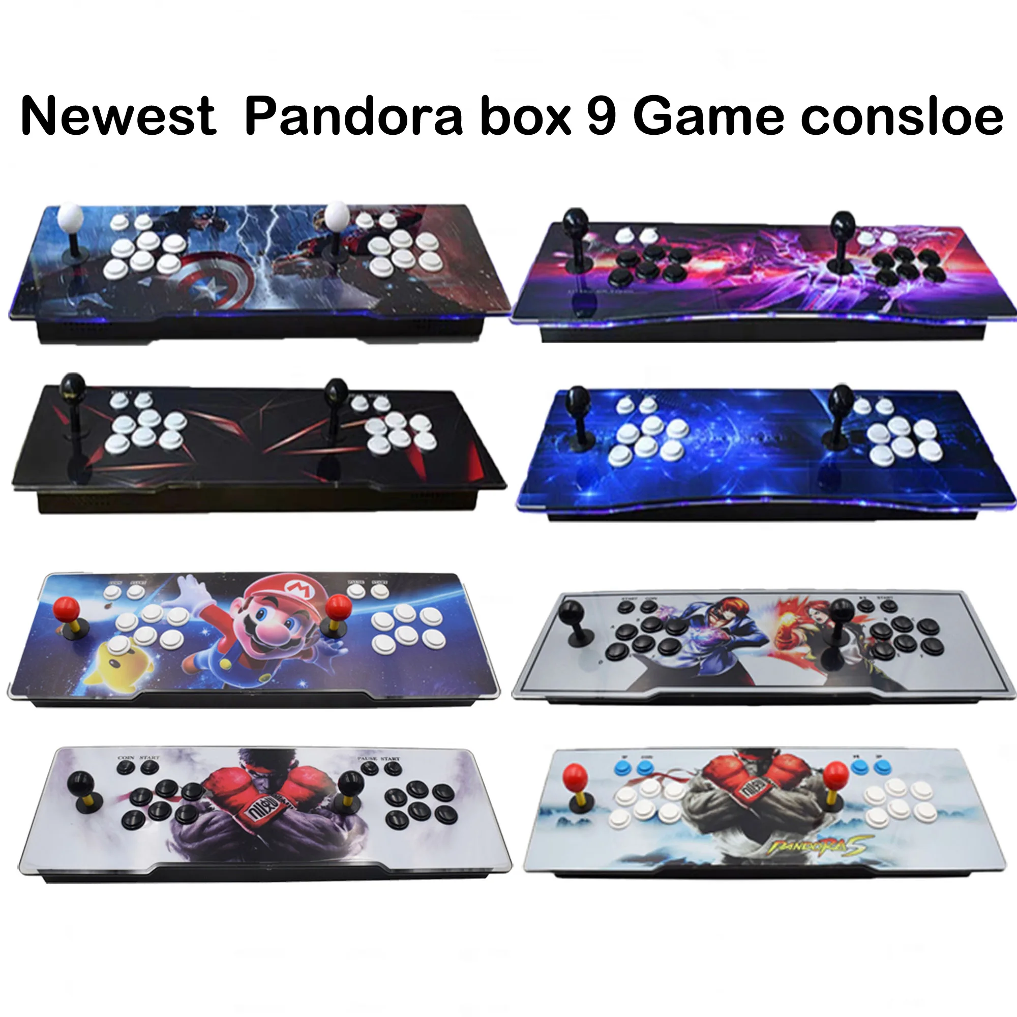 Pandora Box 9 1500 В 1 акриловая консоль для аркадной игры 2 игрока Джойстик контроллер HDMI