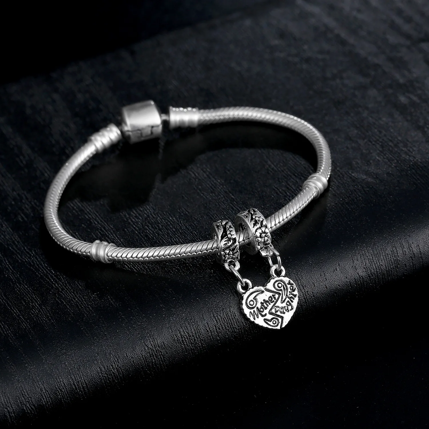 Heart Charm Beads Fits Pandora Charms Silver 925 Original Bracelet Jewelry Valentine's Day Mary Poppins Berloque Bijoux DGB329 |
