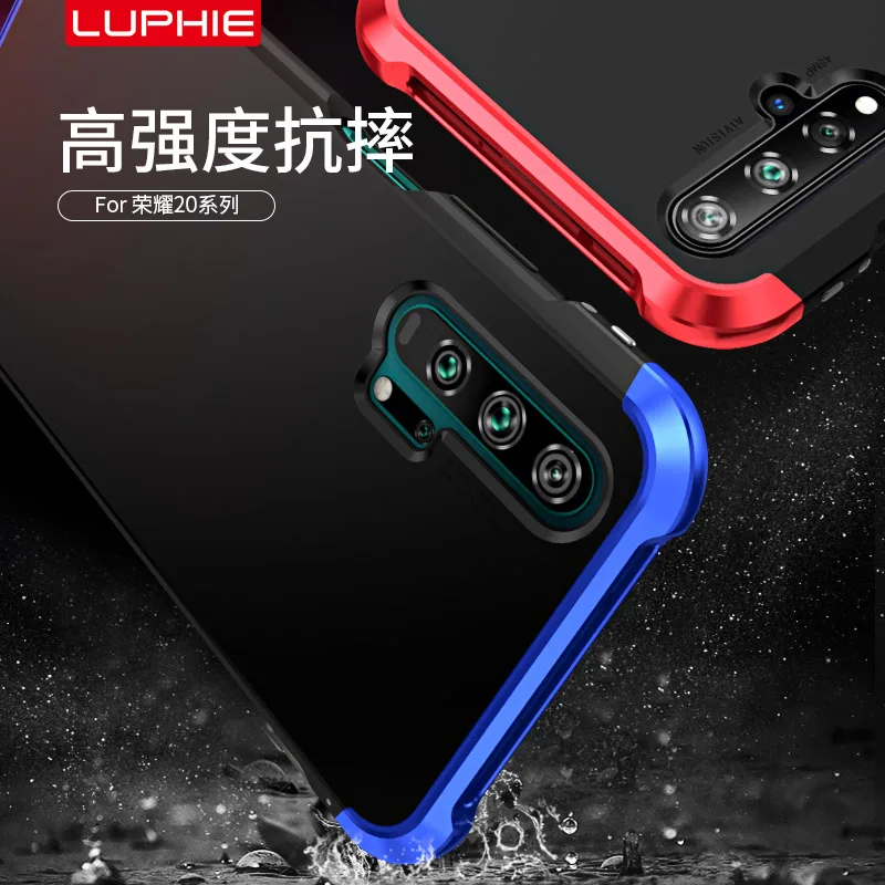 Противоударный металлический чехол-бампер для Huawei Honor 20 Honor20 матовая жесткая