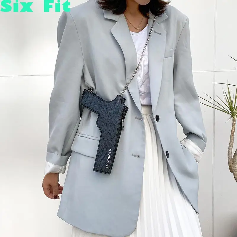 2020 новые 3d сумки через плечо в форме пистолета женские милые с металлическими