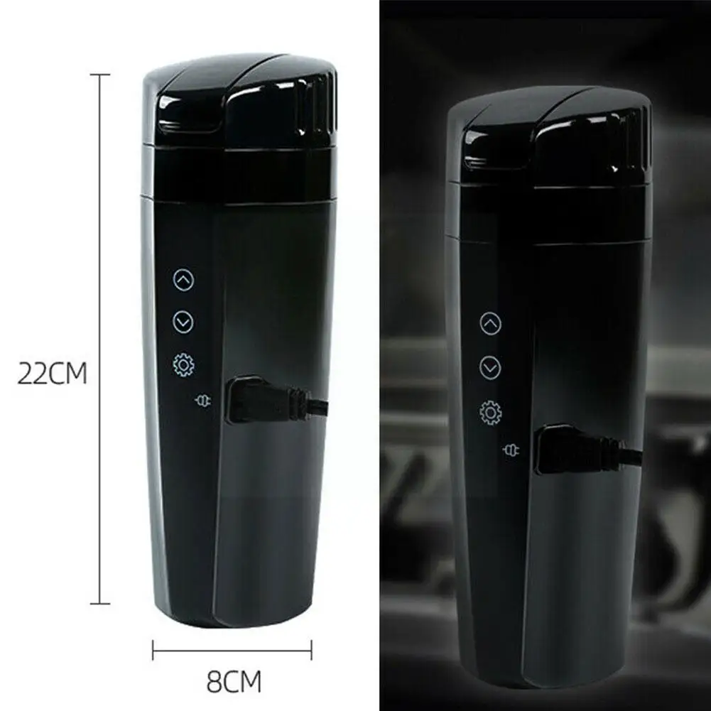 

Winter Car Heating Cup with Temperature Display Black Coffee Electric Kettle Portable Color New Cups S1E1