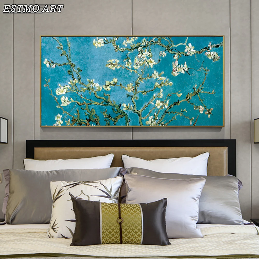 

Almond Blossom Paintings On The Wall By Van Gogh Impressionist Almond Blossom Wall Art Canvas Prints Cuadros Pictures Home Decor