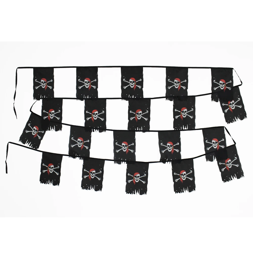 

hanging 6 meters string flag 20 20 * 30 ft red turban skull flag for decoration