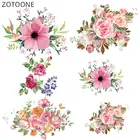 ZOTOONE нашивки в виде Розы с помощью утюга и с принтом Цветущий наклейки для одежды передачи тепла DIY растения патч для детей моющиеся аппликации D