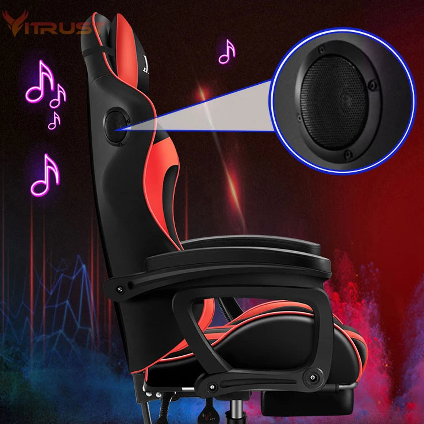 Gaming Chair Racing Style Ergonomic High Back Computer with Height Adjustment Headrest Swivel | Мебель