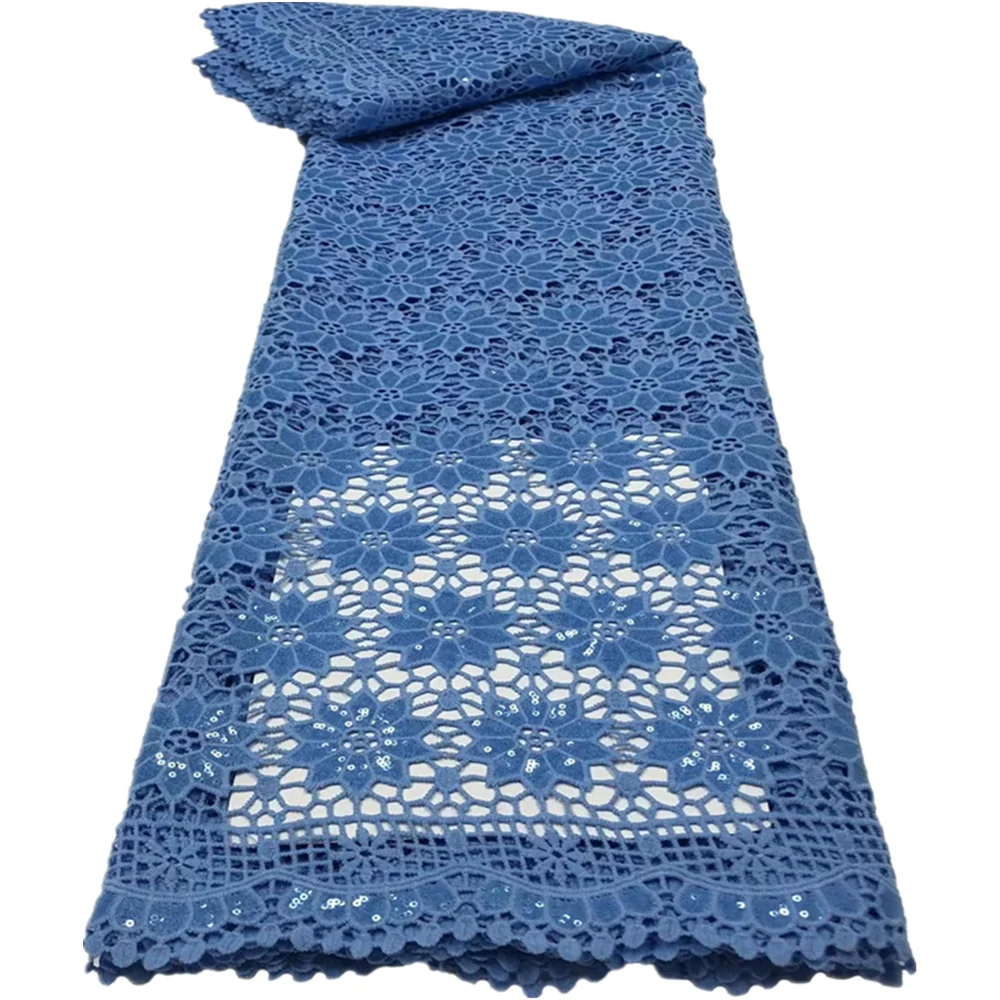 

Модный африканский гипюр, сетчатая кружевная ткань, нигерийский водорастворимый шнур, кружевная ткань для вечевечерние