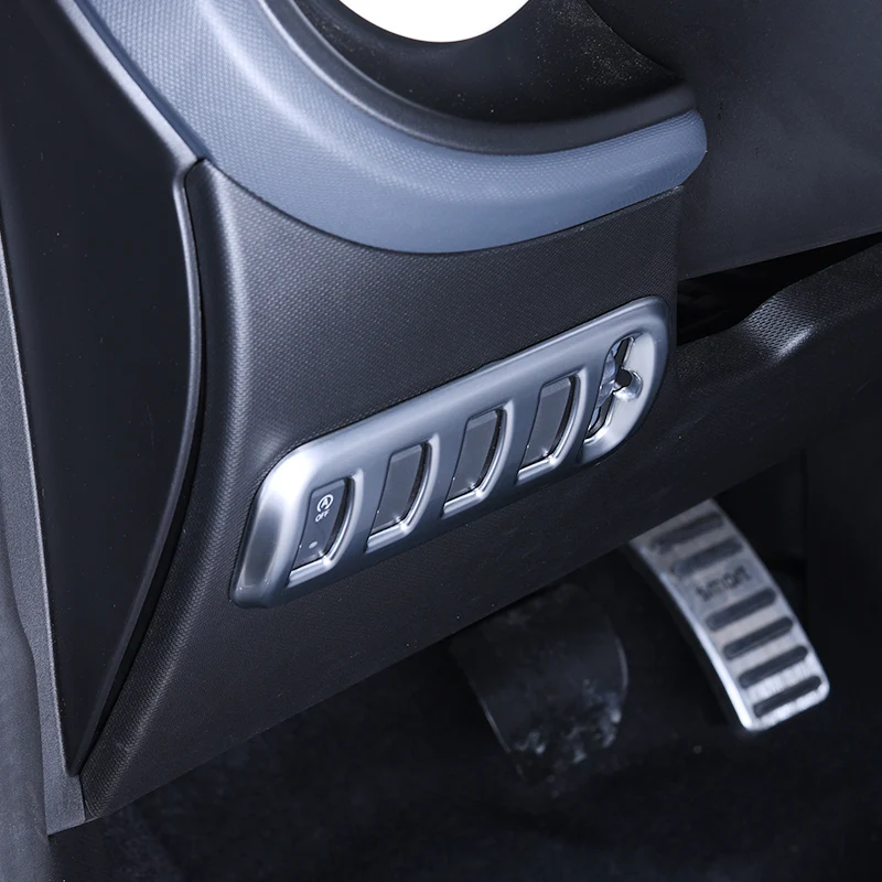 

Car Interior Headlight Switch Adjust Trim Frame Refit Shell Cover Carbon Fiber Decoration For New Smart 453 fortwo forfour