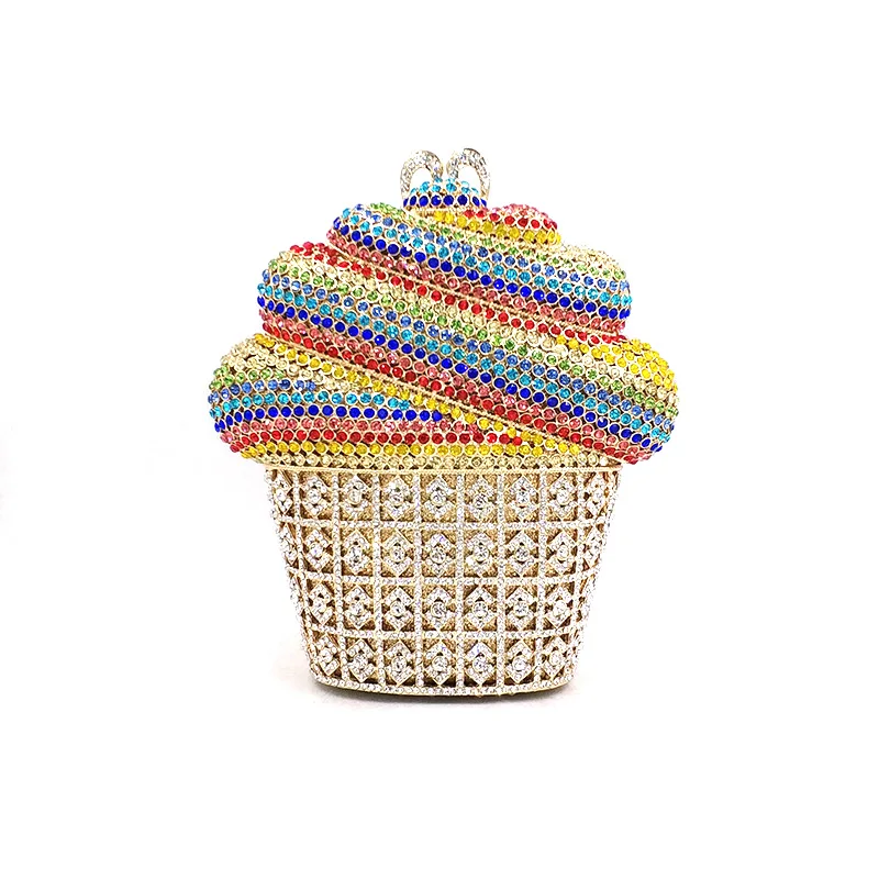 Модные женские аксессуары роскошные клатчи с украшением в виде десертных