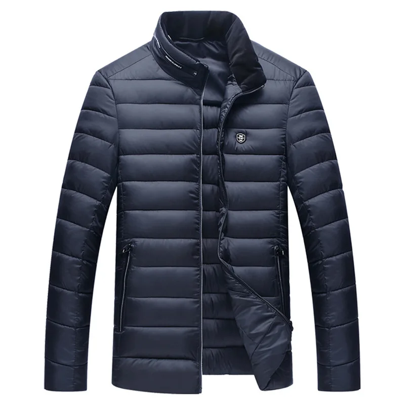 2019 Классическая зимняя мужская куртка повседневная простая верхняя одежда