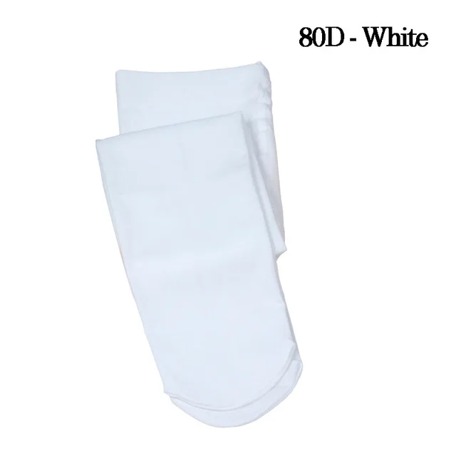 80D-White 14 цветов; модные тонкие колготки для девочек; Детские Бархатные колготки; Детские Балетные чулки для танцев; сезон весна-лето; детские танцевальные колготки - Цвет: 80D-White
