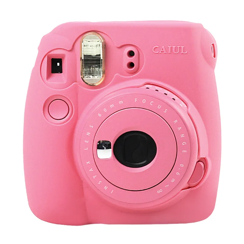 HEONYIRRY чехол для камеры моментальной печати для Fujifilm Instax Mini 9 Mini 8 8+ чехол, Классический фосфоресцирующий желеобразный чехол для камеры - Цвет: Flamingo Pink