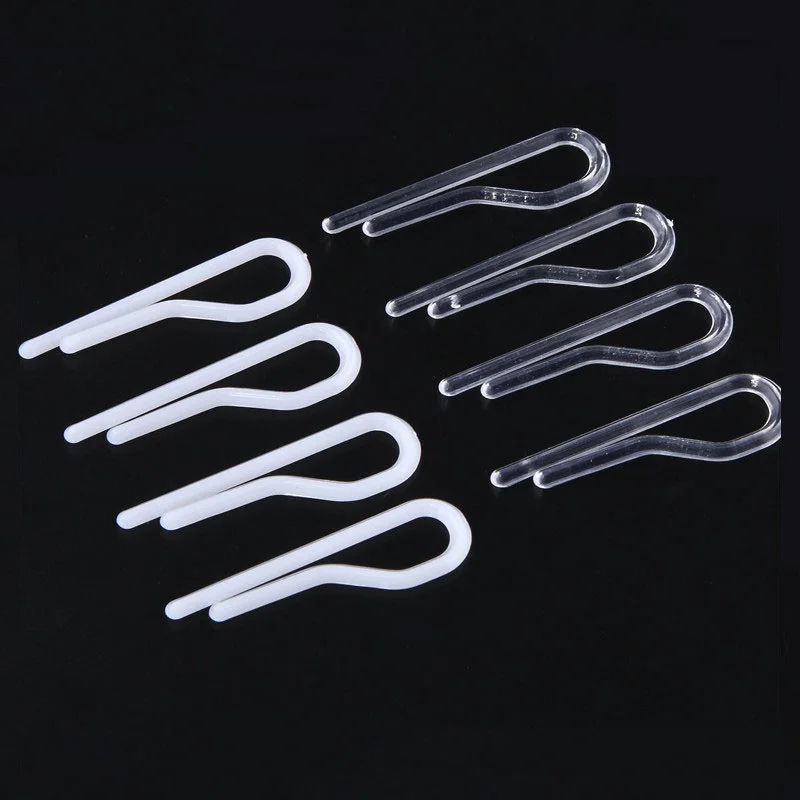 10000 unids/lote de clips de pl&aacute;stico blanco, clip transparente para ropa interior, abrazadera para embalaje de f&aacute;brica al por mayor-1
