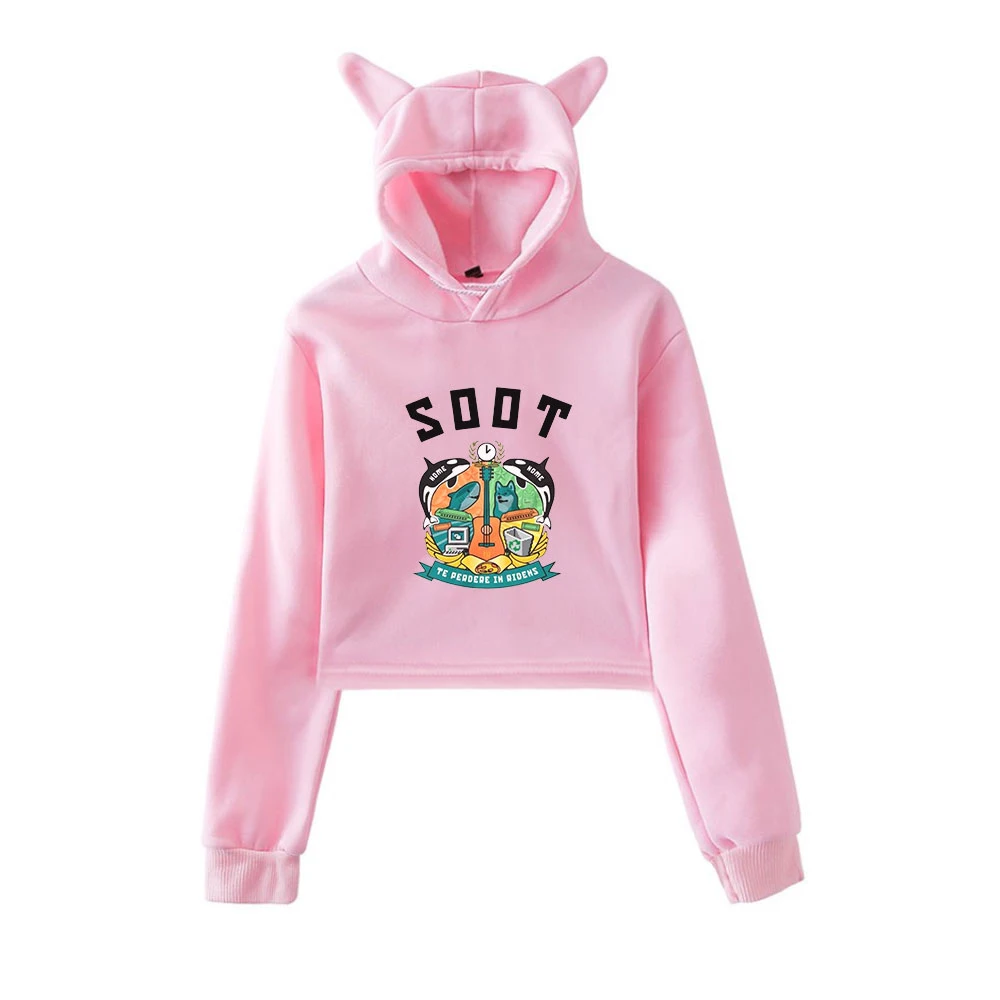 

WAWNI Wilbur Soot Cat Ear Hoodie Woman Fashion Print Cotton Hooded Sweatshirt Streetwear Accessories Leisure Hoodies Cute Tops