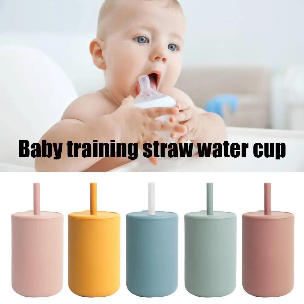 

Children's Silicone Straw Drinking Cup Leak-proof Drinking Cup Food Grade Silicone Drinking Straw Drinking Cup Baby Training
