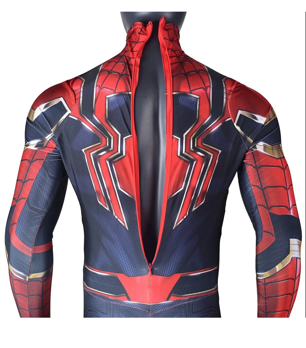 Костюм на Хэллоуин Железный человек костюм спайбой косплей 3D принт лайкра