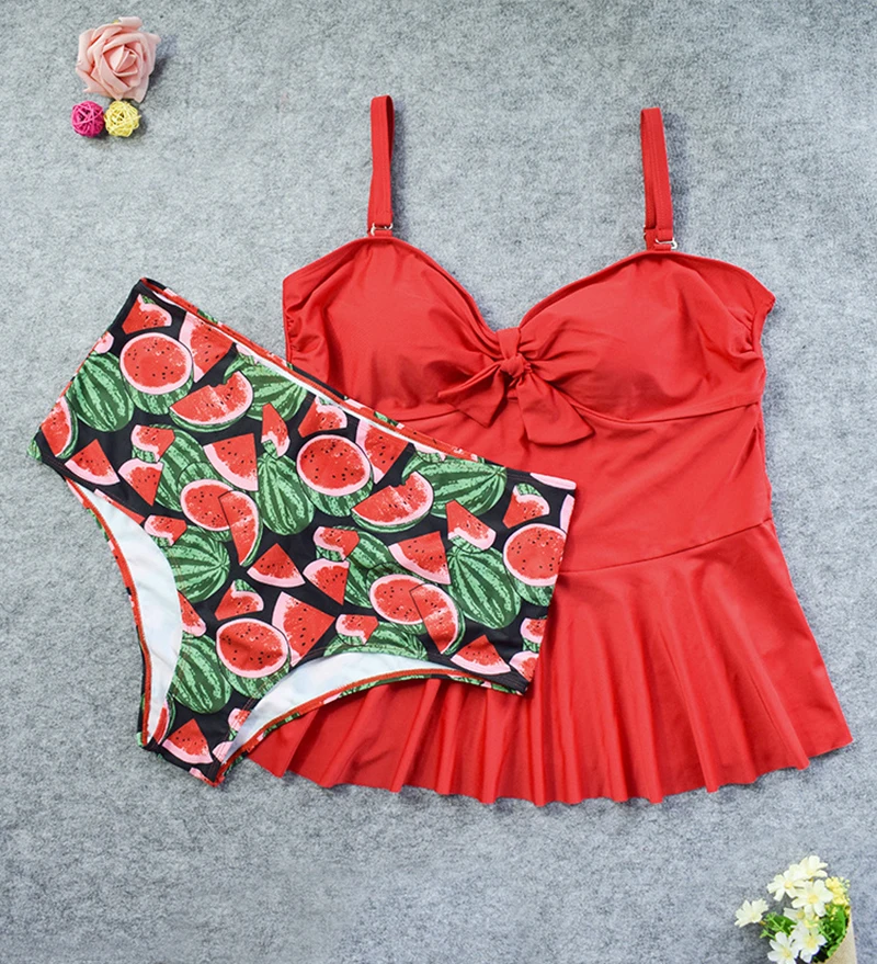 Купальник-танкини женский из двух предметов комплект для плавания с шортами